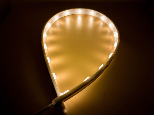 Monochrome TPU Fleksibel LED Wall Washer 3000K Len Led Strip Lampu
